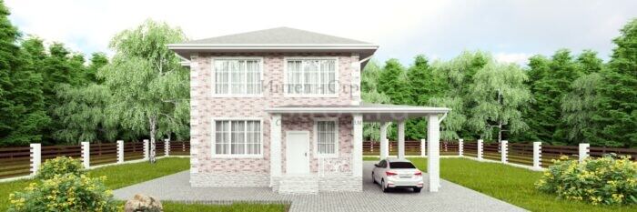 проект двухэтажного дома "Фламинго"